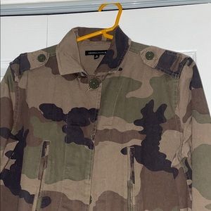 Kendall and Kylie distressed camo jacket